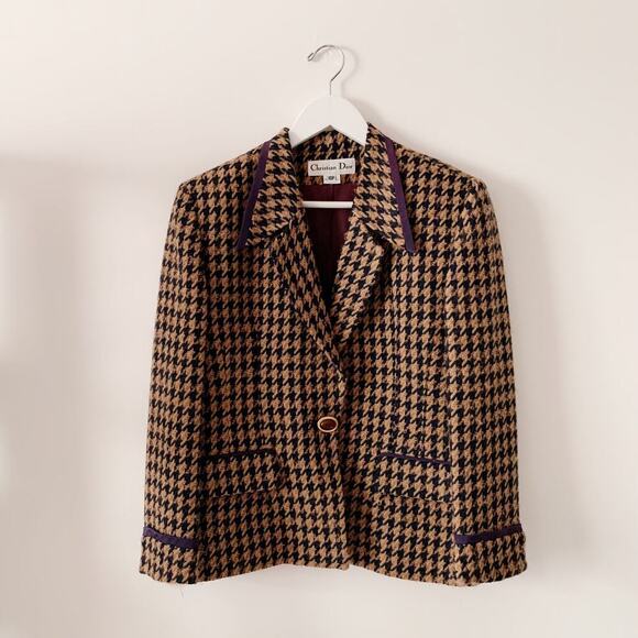 Christian Dior Jackets & Blazers - Vintage 1980 Christian Dior Herringbone Wool 2pc Set